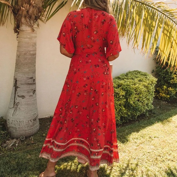 Floral maxi wrap dress - Picture 3 of 5